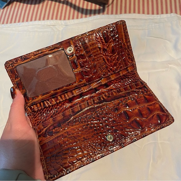 Brahmin Brown Crocodile Embossed Purse and Wallet Set - Picture 7 of 8
